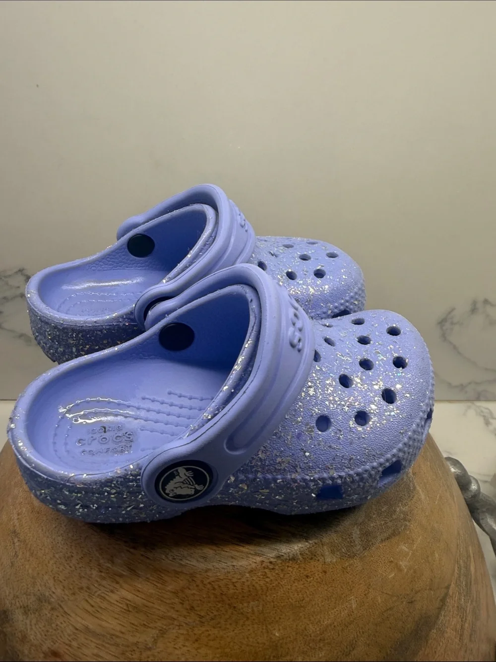 CROCS Kids' Lavender Sparkle Clogs